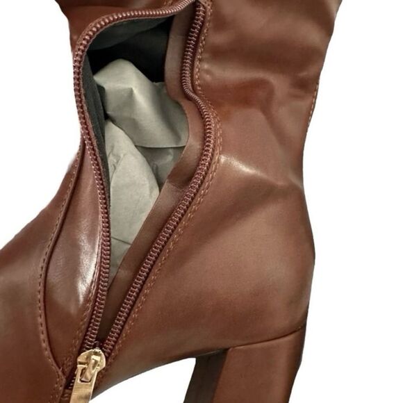 Dream Pairs Brown Knee High Chunky Heel Boots Women's 9.5 NIB Tall Boot - Picture 4 of 8